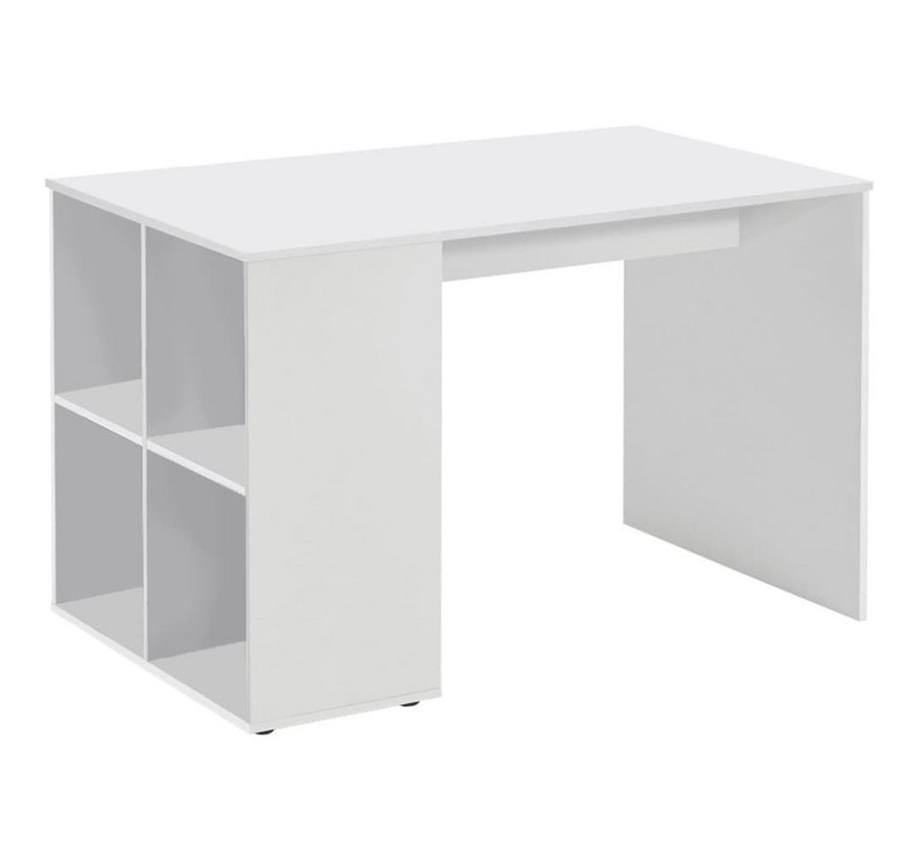 FMD Schreibtisch Schreibtisch mit Regal 117×73×75 cm Weiß von FMD