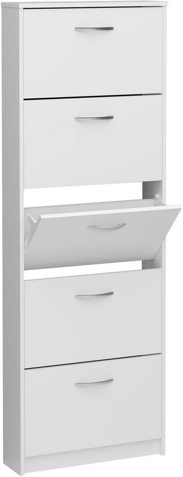 FMD Schuhschrank Step 3 Schuhkipper mit 5 Schuhklappen, Höhe 168,5 cm, Tiefe 17 cm von FMD