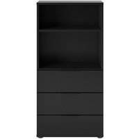 Kommode 3 Schubladen und Offene Fächer Schwarz FMD Kommode 3 Schubladen und Offene Fächer Schwarz FMD von FMD