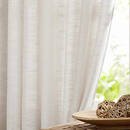 FMFUNCTEX Natürliche Leinen-strukturierte halbtransparente Vorhänge für Wohnzimmer, Büro, 183 cm lang, Nicht durchsichtig, Sichtfenster, Vorhang-Set für Schlafzimmer, 132 cm B x 2 Paneele mit Ösen FMFUNCTEX Natürliche Leinen-strukturierte halbtransparente Vorhänge für Wohnzimmer, Büro, 183 cm lang, Nicht durchsichtig, Sichtfenster, Vorhang-Set für Schlafzimmer, 132 cm B x 2 Paneele mit Ösen von FMFUNCTEX