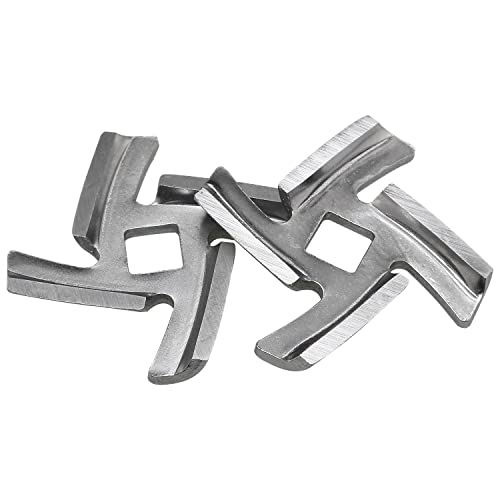 5# Fleischwolf-Klinge FMHXG 2 Stück 420 Edelstahl Lebensmittel Fleischwolf Klinge Messer Cutter für Größe 5 Fleischwolf Ständer Mixer Zubehör Ersatz von FMHXG