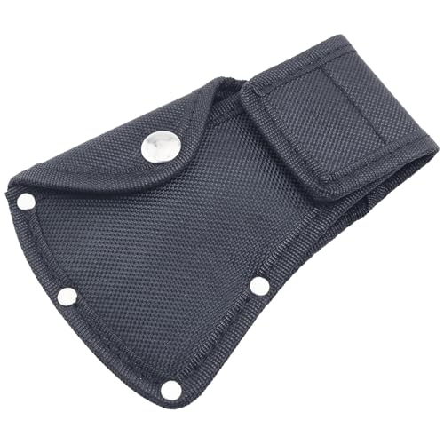 FMHXG Outdoor Camping Axt Kopfschutz Nylon Sleeve Dicke 0,6 kg 6,30 x 4,33 Zoll Doppelschnalle Kurzer Griff Axt Schutz Outdoor Wandern Arbeit Schwarz von FMHXG