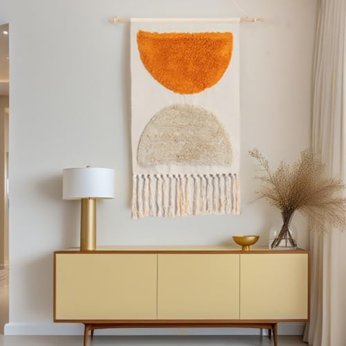 FMIYJUN Wandteppich Boho Wanddekoration Makramee Quaste Wanddekoration Modestil gilt für Schlafzimmer, Kinderzimmer, Wohnung, Schlafsaaldekoration, 50 x 85 cm (C1) von FMIYJUN