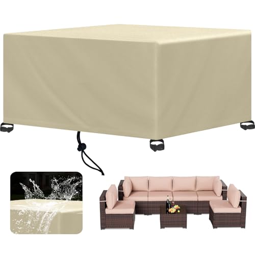 Abdeckung Gartenmöbel Schutzhülle für Gartentische, Schutzhülle Loungemöbel Gartentisch Abdeckplane Winterfest Wasserdicht 420D Oxford Abdeckhauben für Tische, Stühle, Sofas, (240x110x90cm) von FMJTXD