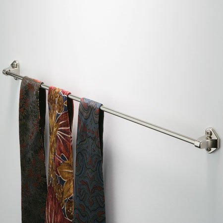 FMK Hängeschiene, Tie Rail, 375 mm Länge, polierter Nickel, Legierter Stahl, Zink, Wandmontage, glänzend von FMK
