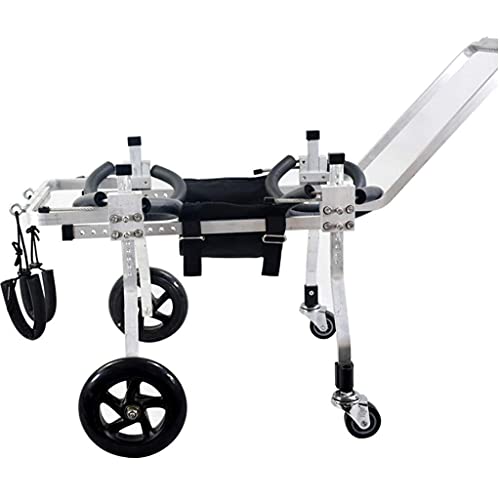FMOGG Hunde-Haustier-Rollstuhl Hunde-Rollstuhl 4-Rad-Rückenstützrollstuhl Für Haustier-Hinterbein-Rehabilitation Für Behinderte Hunde Katze von FMOGG