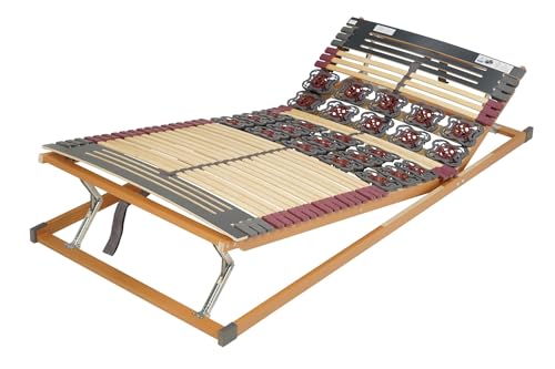 FMP | 7 Zonen Teller-Leisten Lattenrost Rhodos | Komfort | 90x190 cm | Kopf- und Fußteil verstellbar | TÜV Rheinland/GS Zertifiziert | fertig montiert von FMP Matratzenmanufaktur