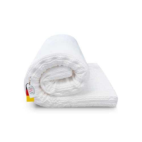 FMP Matratzenmanufaktur, viscoelastische Comfort Matratzenauflage, Visco-Topper 8cm hoch 160x200cm, weiß von FMP Matratzenmanufaktur