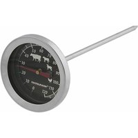 Fmprofessional - Bratenthermometer, Grillthermometer mit Skala, Fleischthermometer für alle Fleischarten und Backwaren (Farbe: Silber/Schwarz), von FMPROFESSIONAL