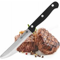Fmprofessional - Steakmesser mit Wellenschliff by Fackelmann – Scharfes Messer für Steak und Pizza – Langanhaltend scharfe Klinge für Gastro & von FMPROFESSIONAL