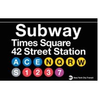Times Square 42nd Street Replica U-Bahn Schild Auf Einem 2x3 Kühlschrank Magnet.metallkonstruktion Glänzende Oberfläche. Mta Offiziell von FMTDESIGNS