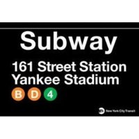 Yankee Stadium Replica Subway Schild Auf Einem 2x3 Kühlschrankmagnetmetallkonstruktion Mit Glänzendem Finish Mta Offiziell Lizenziertes Produkt von FMTDESIGNS