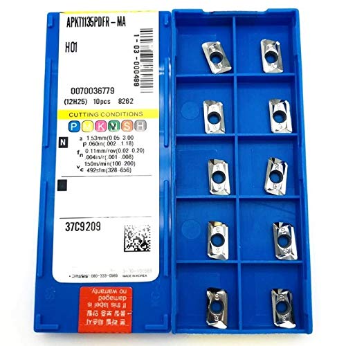 FMingNian 10 stücke APKT1135PDFR-MA H01 Innendrehwerkzeug für Aluminium APMT1135 Drehmaschine R0.8 Aluminium-Schneidwerkzeug CNC-Werkzeugmaschine APMT 1135 von FMingNian