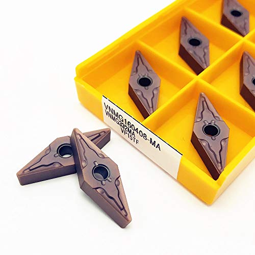 FMingNian 10pcs / Box Carbid Tool VNMG160408 MA VP15TF Metallfräsen Drehwerkzeuge Hartmetall CNC Produkte Drehwerkzeug VNMG 160408 Stahlverarbeitung von FMingNian