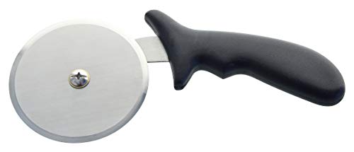FMprofessional Pizzaschneider, Pizzaroller aus Edelstahl, robuster Küchenhelfer mit scharfem Schneiderad, Pizzamesser für dicke und dünne Pizzen (Farbe: Silber/Schwarz), Menge: 1 Stück FMprofessional Pizzaschneider, Pizzaroller aus Edelstahl, robuster Küchenhelfer mit scharfem Schneiderad, Pizzamesser für dicke und dünne Pizzen (Farbe: Silber/Schwarz), Menge: 1 Stück von FMprofessional