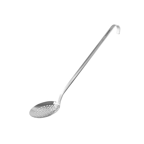 FMprofessional Abseihlöffel 40 cm, Küchenhelfer aus Edelstahl, langlebiger & eleganter Schaumlöffel (Farbe: Silber) Menge: 1 Stück von FMprofessional