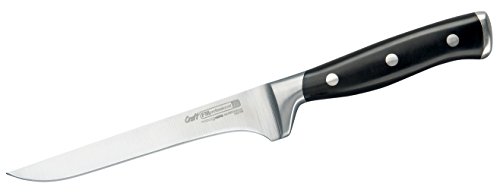 FMprofessional Ausbeinmesser BBQ, Ausbeiner mit Klinge aus Edelstahl, hochwertiges Küchenmesser mit hoher Schnitthaltigkeit und Schärfe (Farbe: Schwarz/Silber) Menge: 1 Stück von FMprofessional