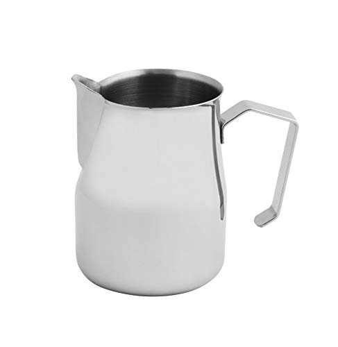 FMprofessional Milchkännchen 750ml, Milch Pitcher aus Edelstahl, Milchaufschäumen für perfekten Cappucino, (Farbe: Silber), Menge: 1 Stück von FMprofessional
