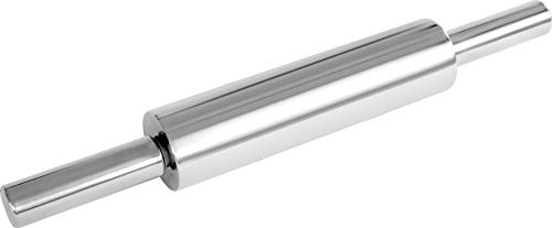 FMprofessional Teigroller aus hochwertigem Edelstahl, Nudelholz als Backzubehör, Backrolle zum Teigrollen, vielseitige Teigwalze - stabil & langlebig (Maße: Ø 6 x 47,5 cm), Menge: 1 Stück von FMprofessional