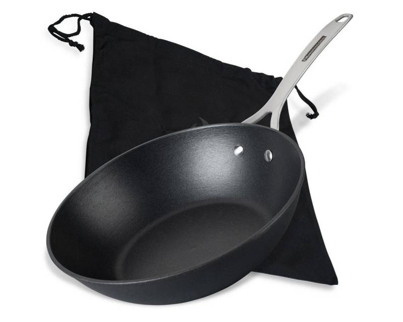 FMprofessional Wok Force aus Gusseisen 28 cm – Bratpfanne mit Antihaftbeschichtung, Gusseisen von FMprofessional