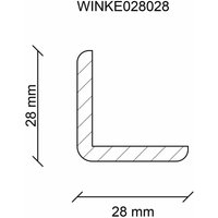 Neuhofer Winkelleiste 100 cm 28 x 28 mm Fichte/Kiefer Leisten von FN NEUHOFER