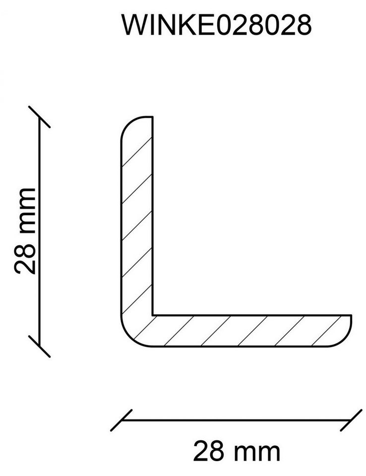 FN Neuhofer Sockelleiste Neuhofer Winkelleiste 100 cm 28 x 28 mm von FN Neuhofer