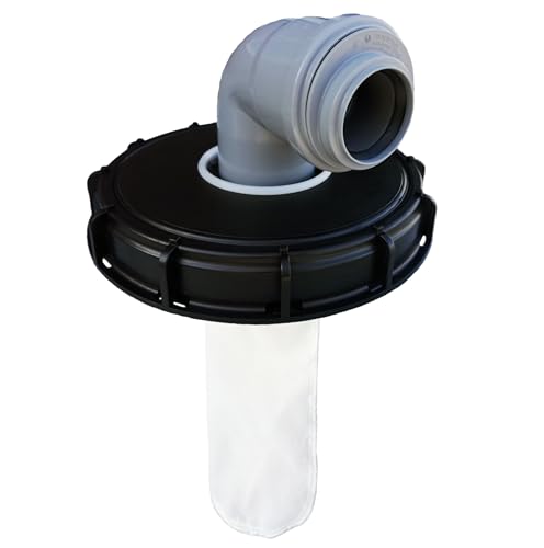 FN-Technik IBC Regenwasserfilter Deckelfilter Deckel DN 225 Bogen 89° DN 75 Reduktion DN 50 von FN-Technik