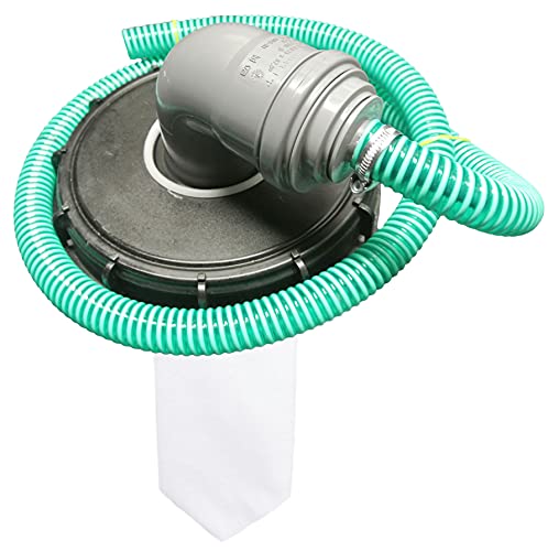 FN-Technik IBC Deckelfilter Regenwasserfilter Deckel DN 225 HT DN 75 Filz, HT DN 75:Bogen DN 75 Schlauch 32 mm von FN-Technik