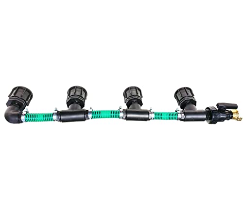 FN-Technik Regentonnenverbinder Tankverbinder 4-Fach 1 1/4' - IBC Adapter DN 50 Pumpenanschluss von FN-Technik