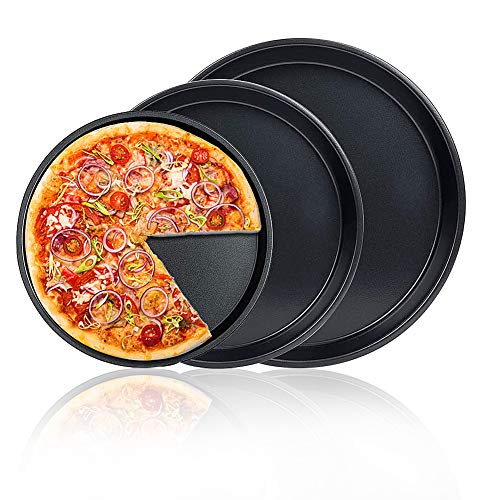FANDE 3er Set Antihaft-Pizzaform, 6 Zoll, 7 Zoll, 8 Zoll Kohlenstoffstahl Runde Antihaft-Pizzaform Mikrowelle Backofen Geschirr Pfannen Backform Antihaft-Pfanne, für Pizza & Toastbrot FANDE 3er Set Antihaft-Pizzaform, 6 Zoll, 7 Zoll, 8 Zoll Kohlenstoffstahl Runde Antihaft-Pizzaform Mikrowelle Backofen Geschirr Pfannen Backform Antihaft-Pfanne, für Pizza & Toastbrot von FNDE