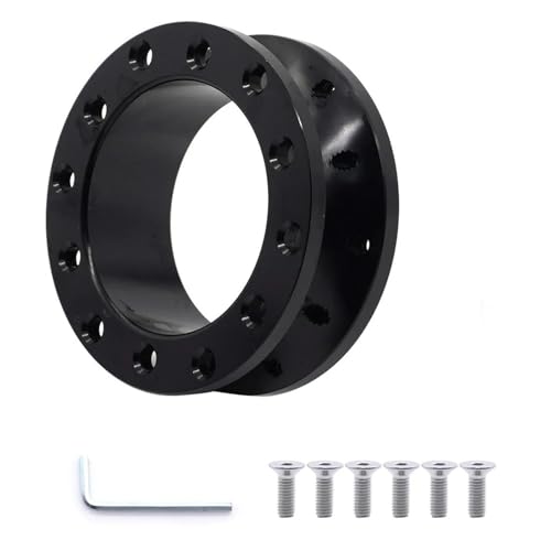 FNERRMEVC Auto Universal Lenkrad Abstandshalter Adapter 30 Mm 50 Mm(30MM-Black) von FNERRMEVC