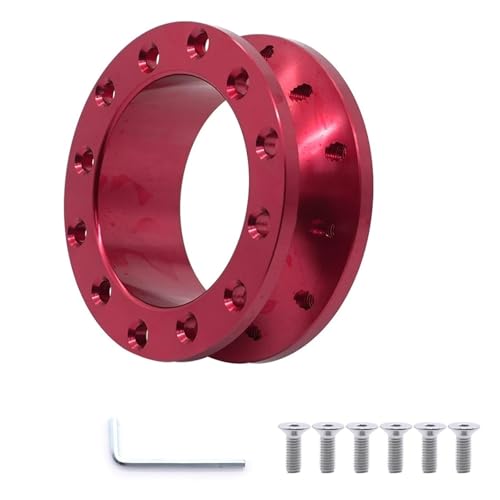 FNERRMEVC Auto Universal Lenkrad Abstandshalter Adapter 30 Mm 50 Mm(30MM-Red) von FNERRMEVC