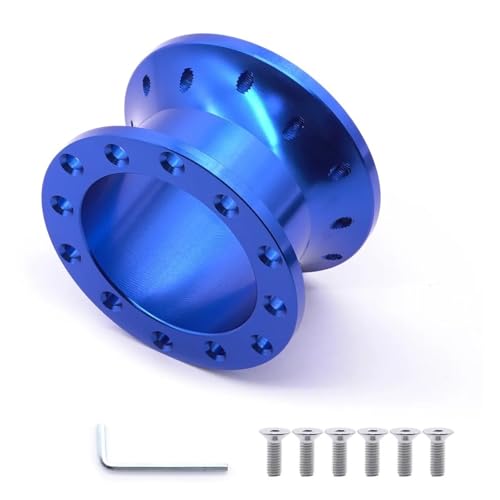 FNERRMEVC Auto Universal Lenkrad Abstandshalter Adapter 30 Mm 50 Mm(50MM-Blue) von FNERRMEVC