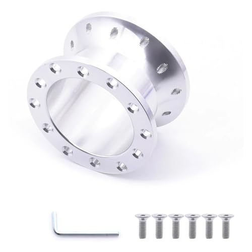 FNERRMEVC Auto Universal Lenkrad Abstandshalter Adapter 30 Mm 50 Mm(50MM-Silver) von FNERRMEVC