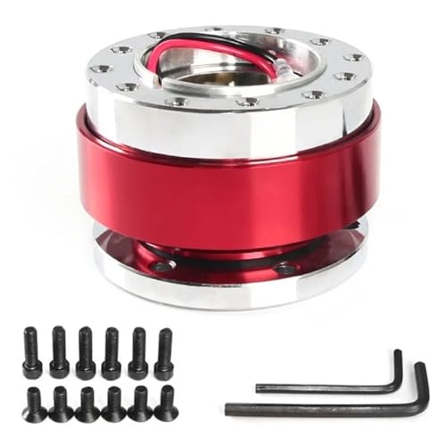 FNERRMEVC Auto Universal Lenkrad Adapter-Kit Mit Schnellverschluss(ROT) von FNERRMEVC