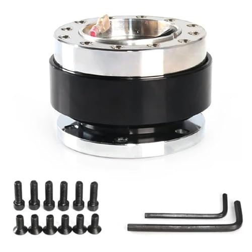 FNERRMEVC Auto Universal Lenkrad Adapter-Kit Mit Schnellverschluss(Schwarz) von FNERRMEVC