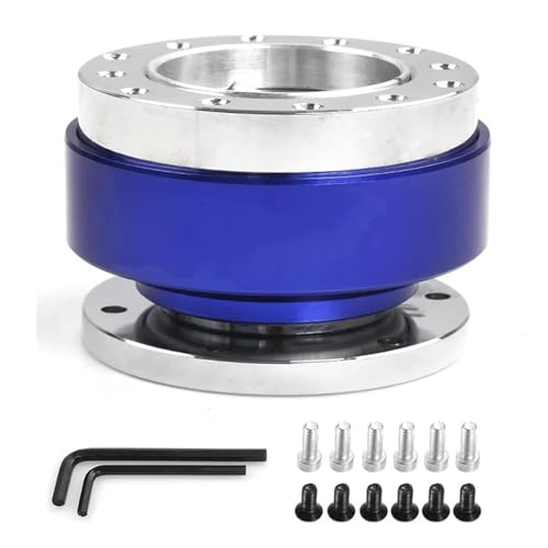 FNERRMEVC Auto Universal Lenkradadapter Set Für 6 Loch Lenkräder(BLAU) von FNERRMEVC