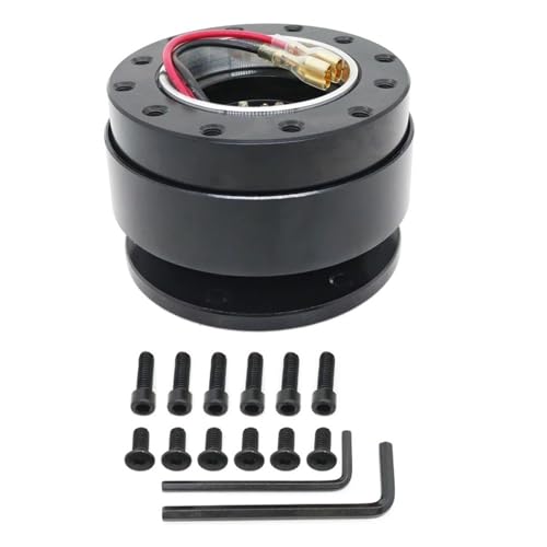 FNERRMEVC Auto Universal-Lenkradadapter-Set Zum Abnehmen Mit Schnellverschluss(Schwarz) von FNERRMEVC