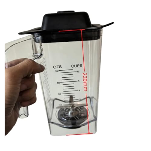 Mixbecher, Kompatibel For JTC, TM-800A TM800AQ Smoothie Maker, Ersatzbehälter/Messerdeckel von FNFEJHTB
