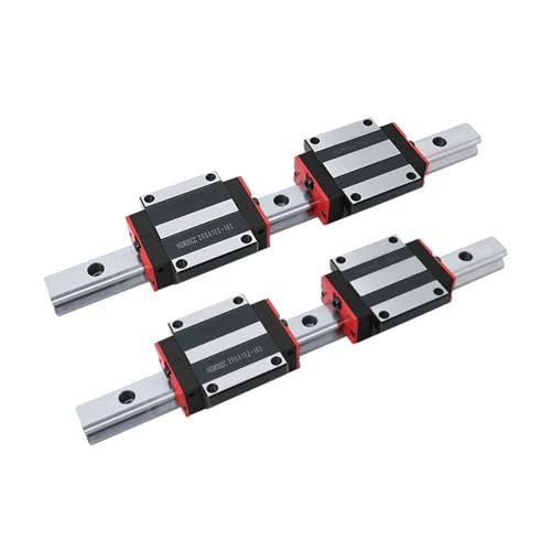 Linearbewegungsführung aus Metall, CNC-Führung, 2 Stück HGR20, lineare quadratische Schiene, 1600–2550 mm + 4 Stück Gleitwagen HGH20CA oder HGW20CC (Farbe: HGH20CA, Größe: 2250 mm) von FNGHF