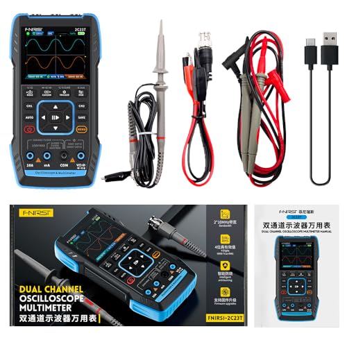 Fnirsi 2C23T Handheld-Digitaloszilloskop-Multimeter + Funktionssignalgenerator 2023 Neuester 3IN1-Zweikanal von FNIRSI