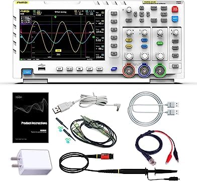 Fnirsi Oscilloscope Fnirsi-1014D Desktop Oszilloskop 100MHZ*2 1GS/s 2 in 1 Dual Channel Digital Oszilloskop 10MHZ Signalgenerator von FNIRSI