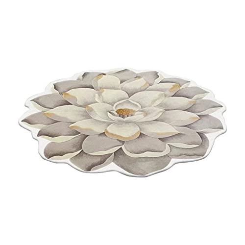 FNKDOR Teppich Klein Vintage Wärmeübertragung 3D-geformte Blumen-Bodenmatte, Sofa, Schlafzimmer, Wohnzimmer, Teppich (N #1, One Size) von FNKDOR