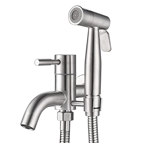 FNNEMG Bidet-Sprayer gebürstet, Hochdruck-Badezimmer-Handsprüher-Set, 2-Modi-Sprayer, Edelstahl-Bidet-Sprayer für Toilette, Bidet-Wasserhahn von FNNEMG
