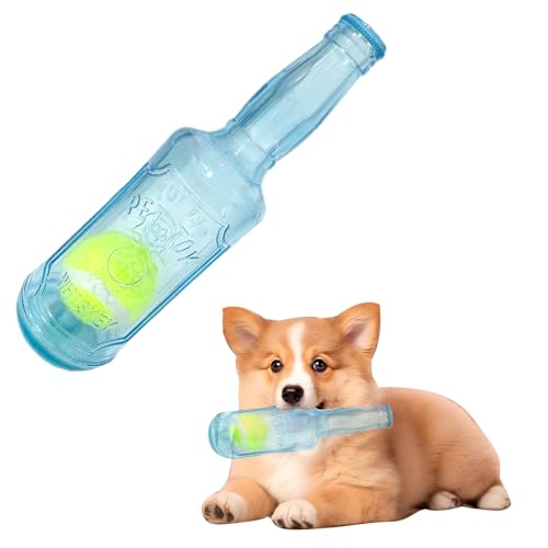Kauspielzeug für Hunde, weiches Spielzeug in Flaschenform, Spielzeug für Langeweile, langlebiges Hundespielzeug mit Tennisball, Flaschenform, Welpen-Langeweile, Spielzeug für kleine, mittelgroße und von FNSIGHD