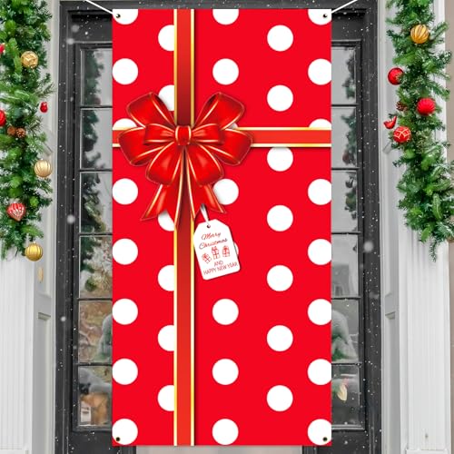 Weihnachtstürabdeckung, rote große Weihnachtsschleife, Geschenk-Box, Tür-Banner, Schild, 3D-Schleife, Weihnachts-Türdekoration, Weihnachtsfotografie-Hintergrund, für Weihnachten, Neujahr, Party Weihnachtstürabdeckung, rote große Weihnachtsschleife, Geschenk-Box, Tür-Banner, Schild, 3D-Schleife, Weihnachts-Türdekoration, Weihnachtsfotografie-Hintergrund, für Weihnachten, Neujahr, Party von FNSIGHD