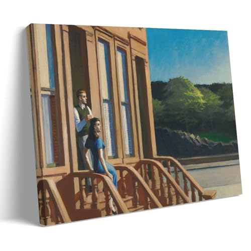 FNWNJNG Edward Hopper_Wichita_Sunlight Poster Dekorative Malerei Leinwand Wandkunst Wohnzimmer Poster Schlafzimmer Malerei,Wandkunst Bilddruck Moderne Familienzimmer Dekor 08x12inch(20x30cm) von FNWNJNG
