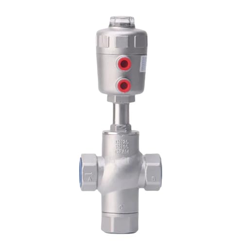 DN15 DN20 DN25 DN32 DN40 DN50 3-Wege-Edelstahl-Pneumatik-Stellantrieb Winkelventil Pneumatikventil für Dampfgasöl (B DN15) von FNWXGMFZ