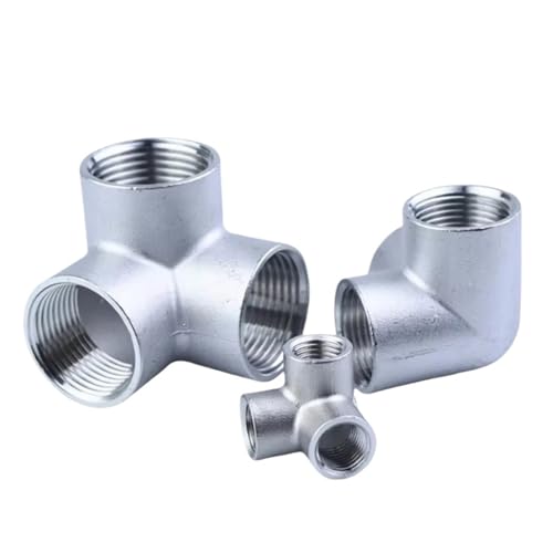 FNYUVNFAF 1PC 1" BSPT Female 3 Ways Corner Cross 304 Stainless Steel Pipe Fitting Connector Water Gas FNYUVNFAF 1PC 1" BSPT Female 3 Ways Corner Cross 304 Stainless Steel Pipe Fitting Connector Water Gas von FNYUVNFAF
