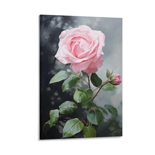 Rustikale Rose Leinwanddrucke Wandkunst Moderne Schöne Blume Natur Poster Wanddekoration für Heimdekorationen Kunstwerk von FOCCAR